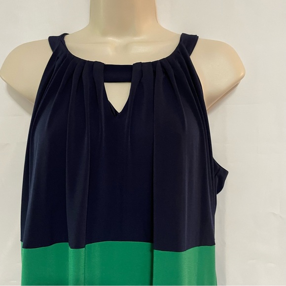 En Focus Studio Color Block Stretchy Halter Dress - Picture 3 of 11